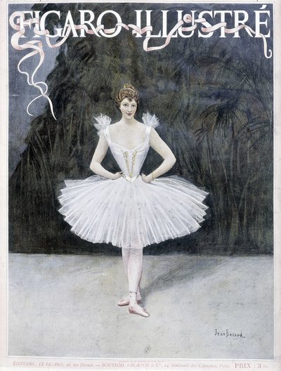 Bailarina de la ópera - dibujo de Jean Beraud (1849 - 1935), 