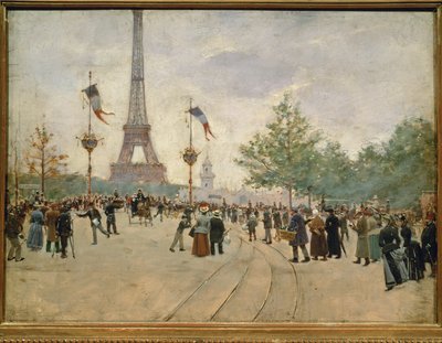 Entrada a la Exposición Universal de París ... de Jean Beraud