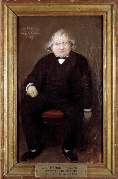 Retrato de Ernest Renan (1823-1892), filósofo francés de Jean Beraud