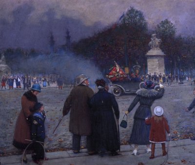 La bandera alemana llevada a Les Invalides, c.1914 de Jean Beraud