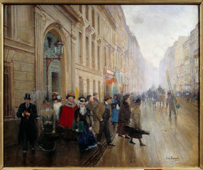 La salida del conservatorio en la rue du Faubourg Poissonnière de Jean Beraud
