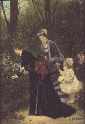 Jóvenes recogiendo flores, 1885 de Jean Beraud