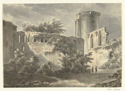Vista del patio del Château de Botwel de Jean Bernard