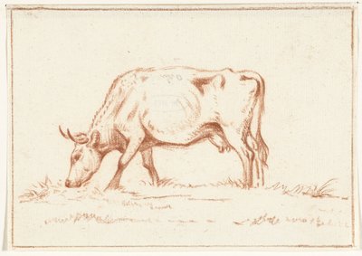 Vaca pastando, a la izquierda de Jean Bernard