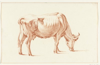 Vaca pastando, a la derecha de Jean Bernard