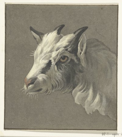 Cabeza de cabra, a la izquierda de Jean Bernard