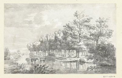Paisaje con vacas zancudas de Jean Bernard