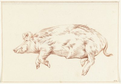 Cerdo mentiroso, a la izquierda de Jean Bernard