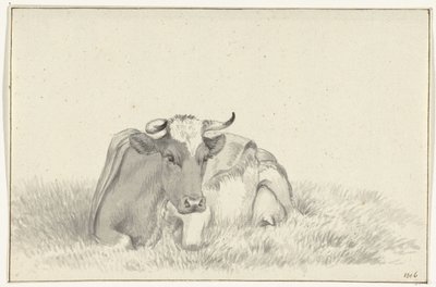 Vaca reclinada, de frente de Jean Bernard