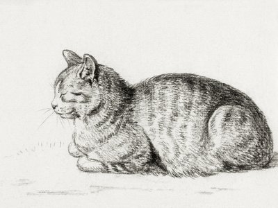El gato tumbado (1811) de Jean Bernard