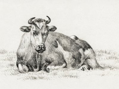 Vaca tumbada (1825) de Jean Bernard