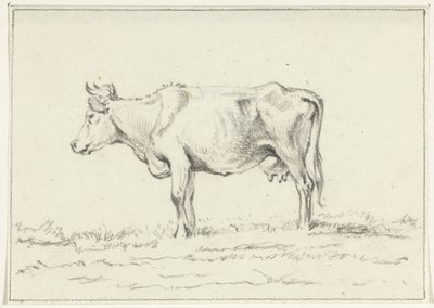 Vaca de pie, a la izquierda de Jean Bernard