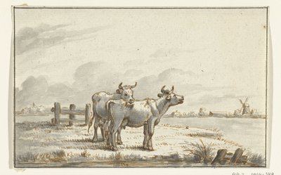 Dos vacas en el prado de Jean Bernard
