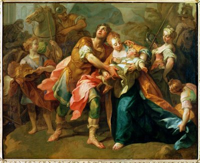 Héctor despidiéndose de su hijo y Andrómaca de Jean Bernard Restout