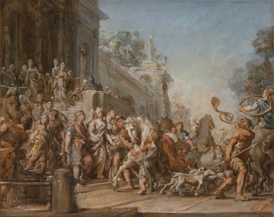 La Partida de Dido y Eneas para la Caza, 1772-4 de Jean Bernard Restout