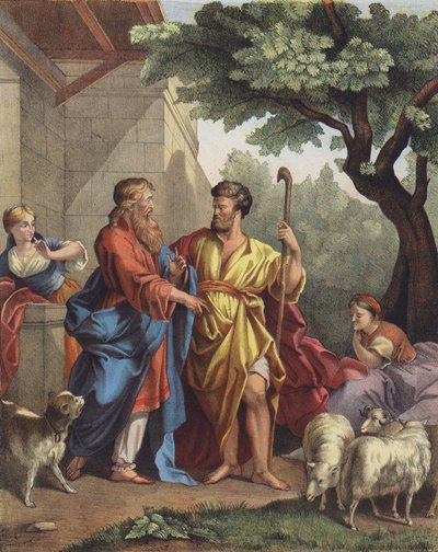 Pacto de Jacob y Labán de Jean Bernard after Restout