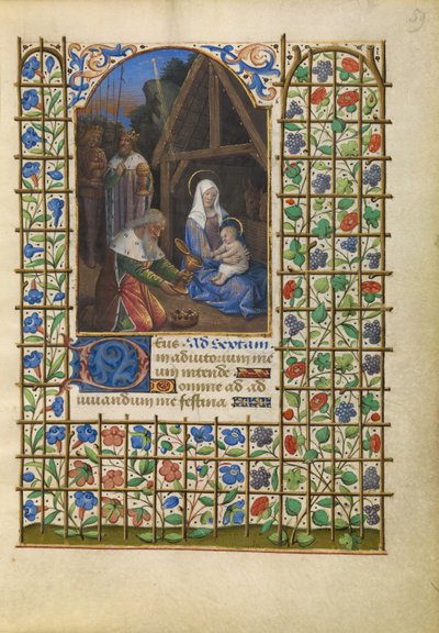 Adoración de los Reyes Magos de Jean Bourdichon