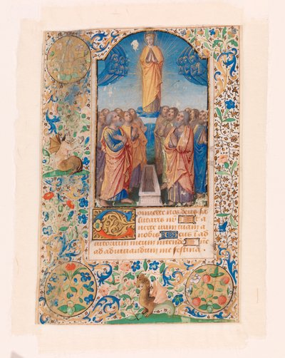 La Asunción de la Virgen, de un Libro de Horas de Jean Bourdichon