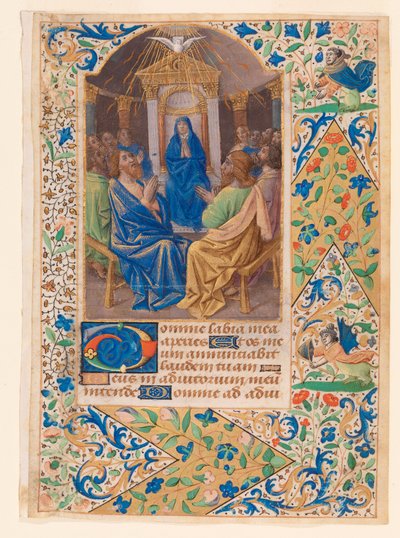 El Pentecostés o Descenso del Espíritu Santo, de un Libro de Horas de Jean Bourdichon