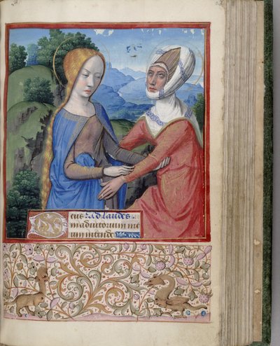 La Visitación Libro de Horas, 1485-1499 de Jean Bourdichon