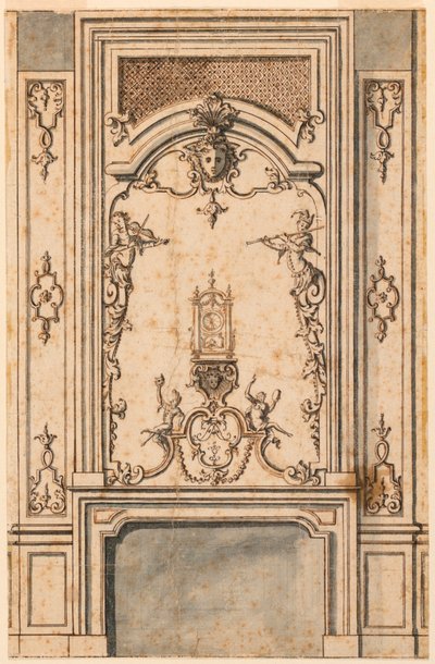 Diseño para una chimenea de Jean Bérain, the Elder