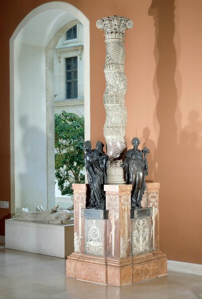 Monumento al corazón de Anne, señor y luego primer Duque de Montmorency (1493-1567), condestable de Francia, con alegorías de Justicia, Paz y Abundancia. Escultura de bronce y mármol blanco por Jean Bullant (1515/1520-1578), Martin Lefort (conocido desde 1 de Jean Bullant