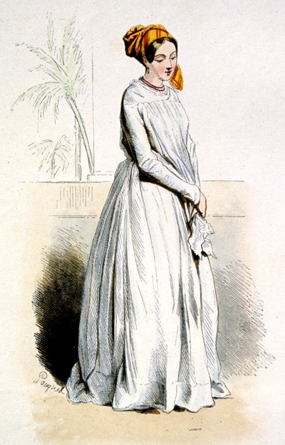 Mujer criolla de Cayena, c.1850 (grabado) de Jean Charles (1800 79) Pauquet