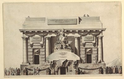 Diseño para el Templo de la Justicia o Templo de la Inmortalidad de Jean Charles Delafosse
