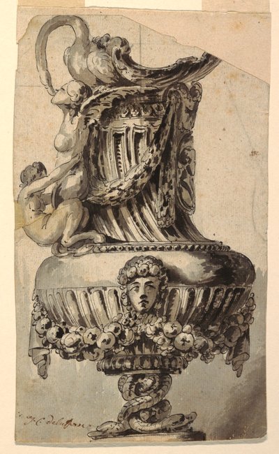Diseño para una jarra decorativa de Jean Charles Delafosse