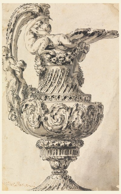 Diseño para una jarra decorativa de Jean Charles Delafosse