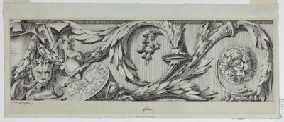 Dibujo, Friso con Rinceau, 1775-80 de Jean Charles Delafosse