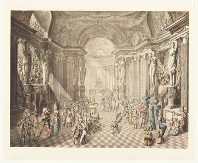 Vista de un Baile de Máscaras de Jean Charles Delafosse