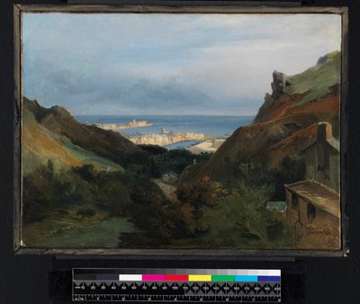Paisaje italiano con vista de un puerto, antes de 1875 de Jean Charles Joseph Rémond