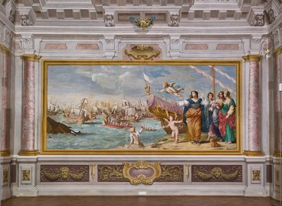 Encuentro de Marco Antonio y Cleopatra (fresco) de Jean & Cialdieri Girolamo (1641 44)) Boulanger