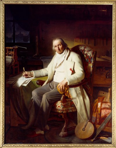Retrato de Joseph Marie Jacquard (1751-1834) inventor de la máquina de tejer de Jean Claude Bonnefond