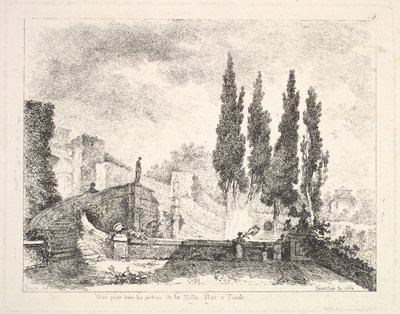 Vista de los jardines de la Villa d