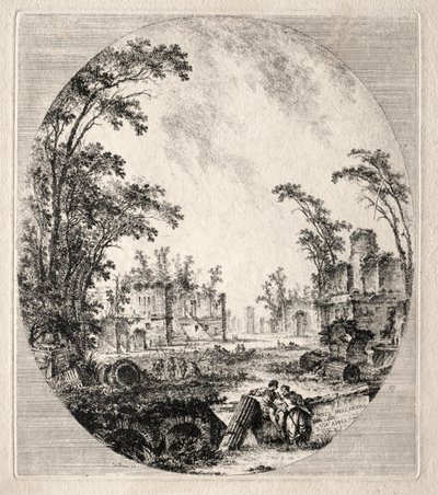 Parte de la antigua Vía Apia de Jean Claude Richard de Saint Non