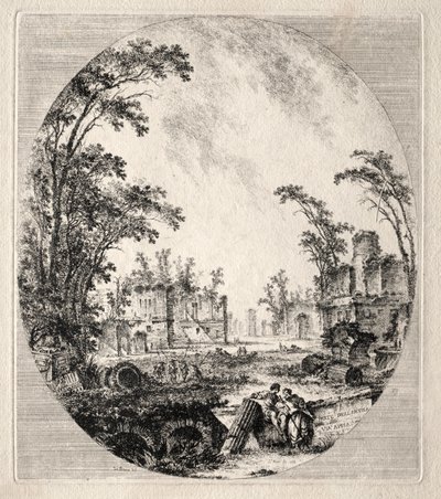 Parte de la antigua Vía Apia de Jean Claude Richard de Saint Non