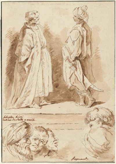 (detalle) de Jean Claude Richard de Saint Non after Jean Honoré Fragonard after Sebastiano Ricci