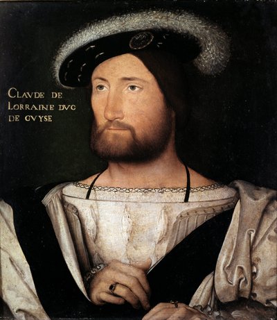 Retrato de Claude de Lorraine, Duque de Guise, pintura de Jean Clouet, conservado en la Galería Palatina en el Palacio Pitti, Florencia - Arte del Renacimiento: Retrato de Claude de Lorraine, Duque de Guise (1496-1550). Pintura de Jean Clouet (1475-1541) de Jean Clouet