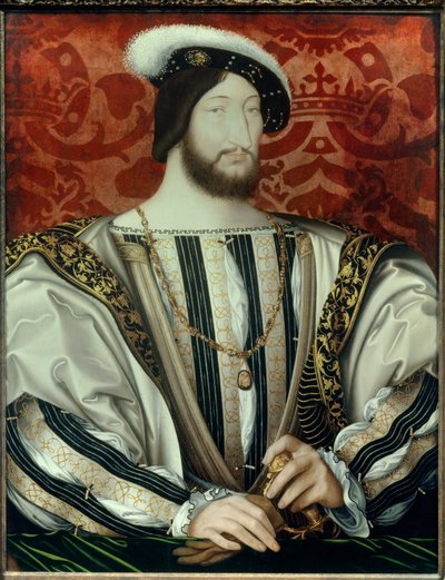 Retrato de Francisco I (1494-1547), rey de Francia (con el collar de la Orden de San Miguel) de Jean Clouet