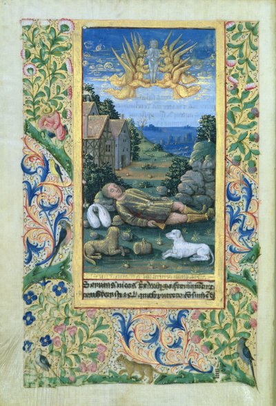 San Roque, de las Horas de Luis de Orleans, 1469 de Jean Colombe