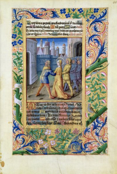 Judith siendo capturada por los asirios, del Libro de Horas de Luis de Orleans, 1490 de Jean Colombe