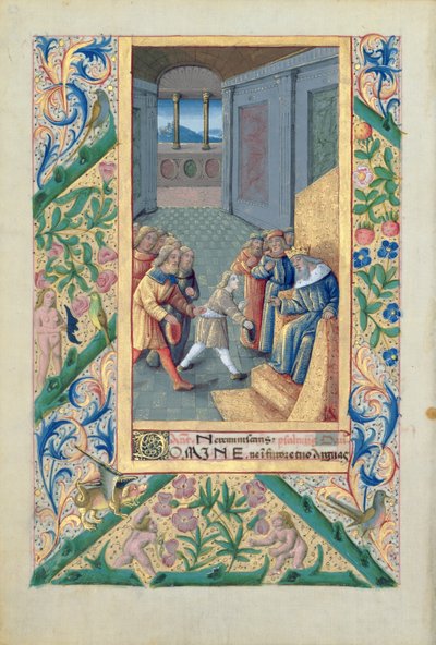 Ms Lat. Q.v.I.126 f.53v David siendo enviado a Saúl, del 