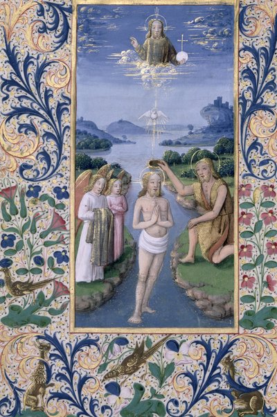 Ms Lat. Q.v.I.126 f.88v Bautismo de Cristo, del 