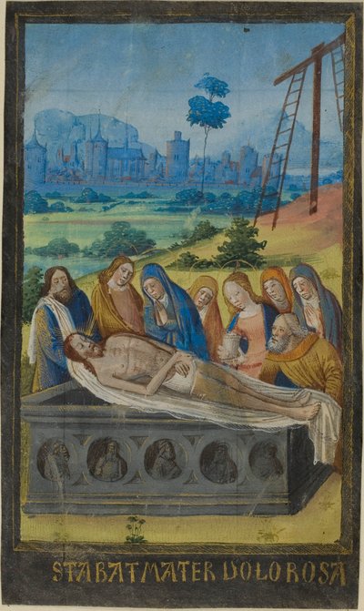 El Entierro (Oración Stabat Mater), de un Libro de Horas de Jean Colombe