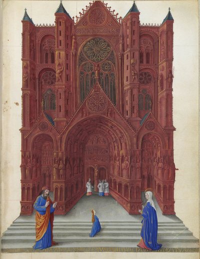 Las muy ricas horas del duque de Berry - La presentación de la Virgen María en el Templo de Jerusalén folio 137r de Jean Colombe
