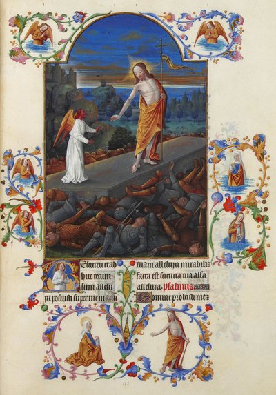 Las Muy Ricas Horas del Duque de Berry, Folio 182, verso - La Resurrección de Jesucristo de Jean Colombe