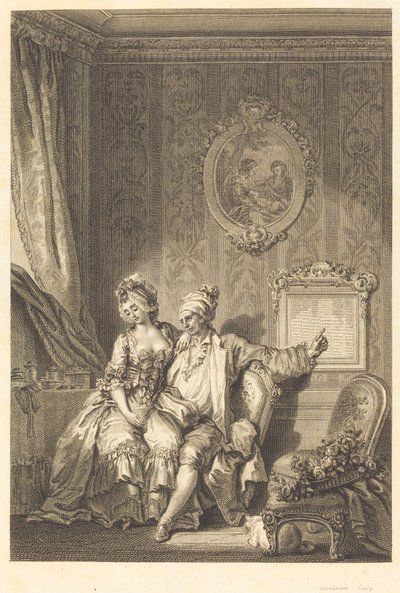 El calendario de los ancianos de Jean Dambrun after Jean Honoré Fragonard