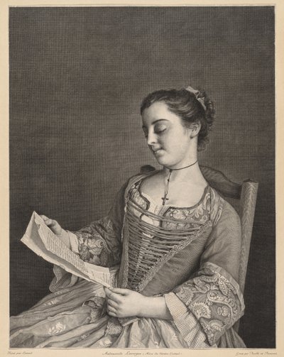 Mademoiselle Lavergne leyendo de Jean Daullé